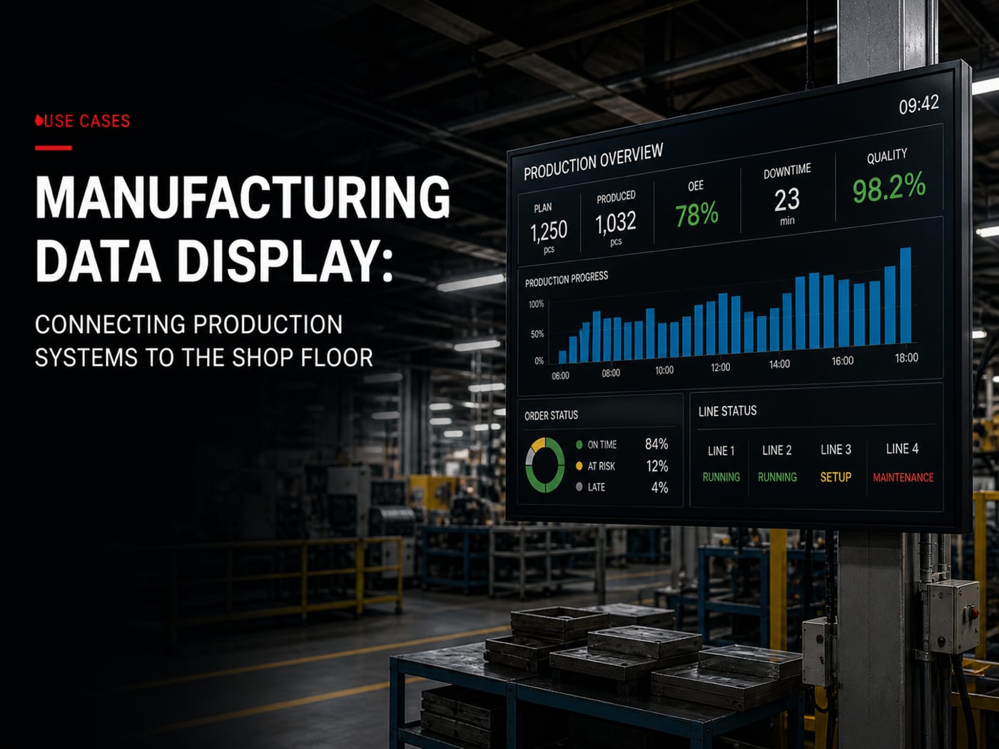 Manufacturing Data Display: Connecting Production Systems to the Shop Floor