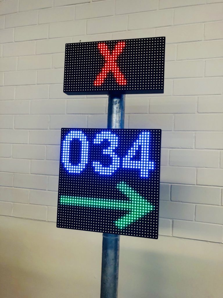 DS-320×320-P8 showing X mark (no spaces) and free space count