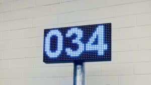 DS-320×160-P8 displaying the number 034