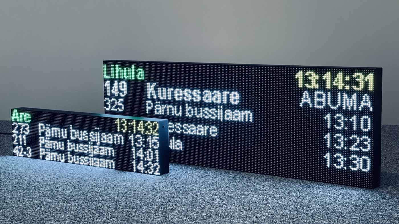Bus Arrival Information LED Message Board