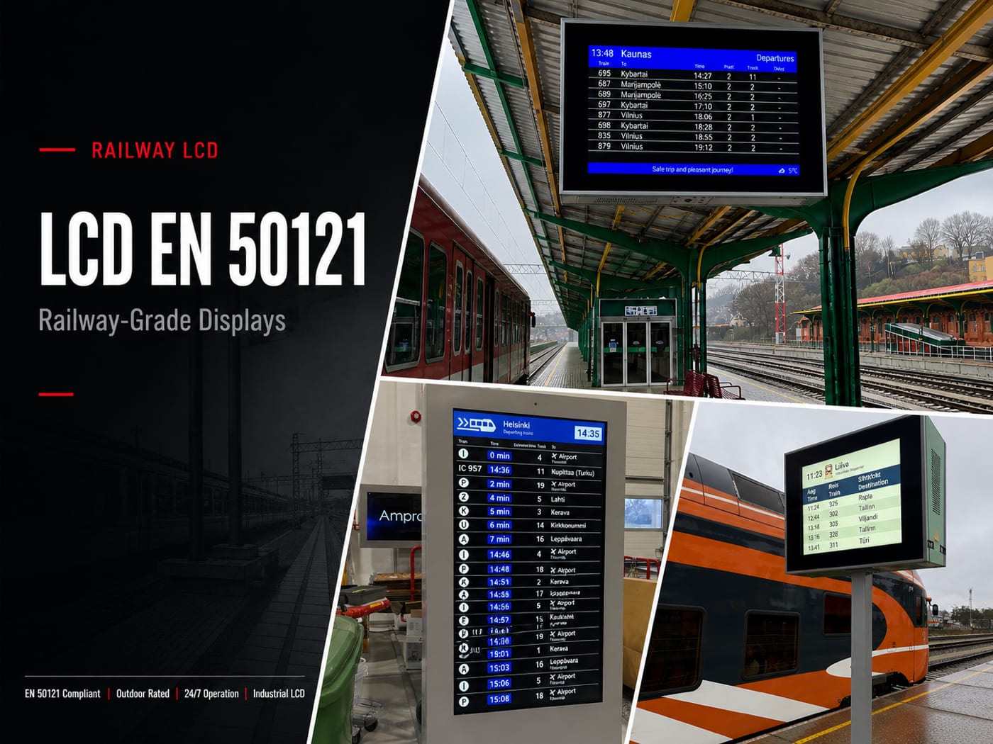 EN 50121 Series Railway LCD Displays
