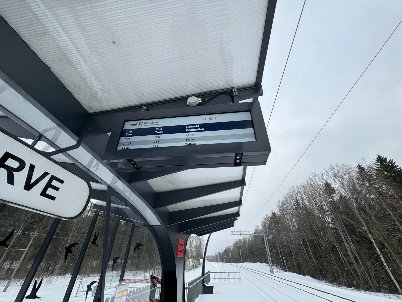 Real-Time Passenger Information Displays for Estonian Railway