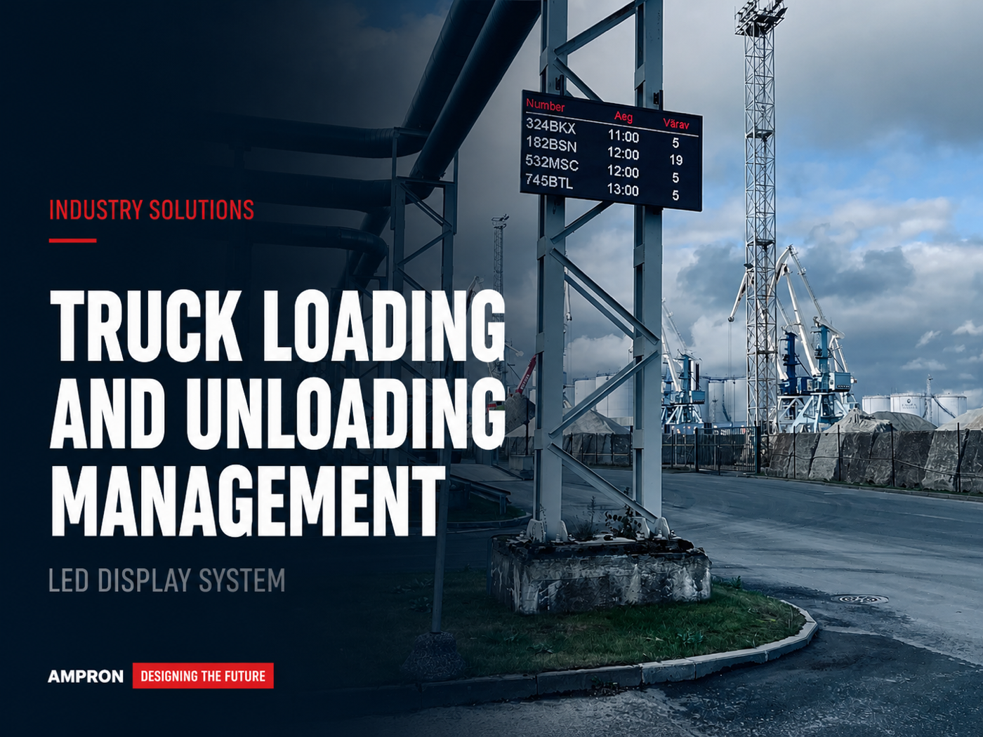 Truck Loading and Unloading Management LED Display System — installation photo 1
