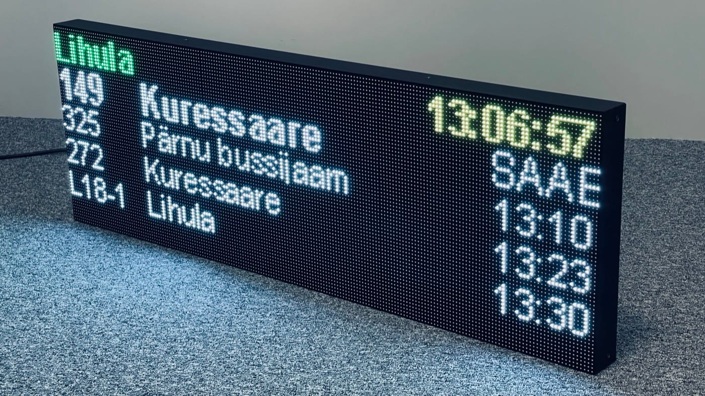 Bus Arrival LED Display — installation photo 1