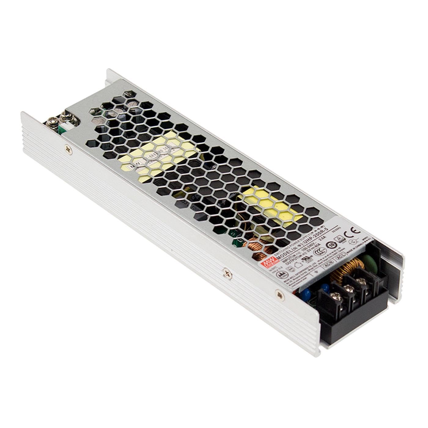 UHP-200-5 – 200W Industrial Power Supply (5V) by MEAN WELL  Reliable, slim-profile power supply designed for industrial LED systems and control electronics where space, efficiency, and long-term stability matter.