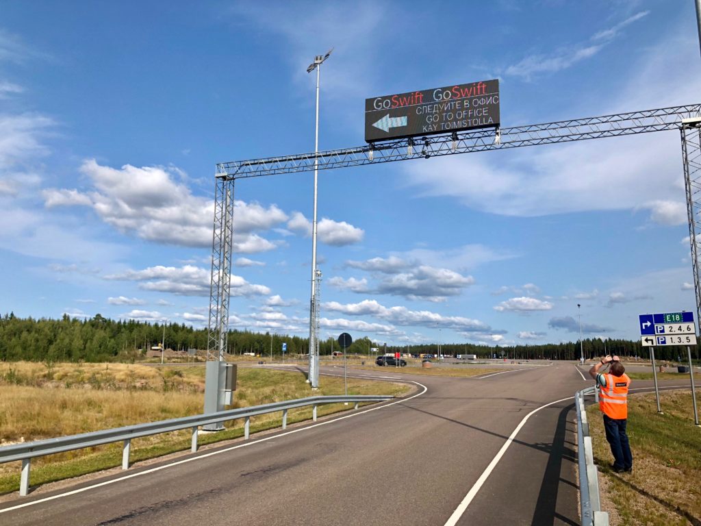 Ampron Rugged LED Message Boards for Vaalimaa Border Crossing Area