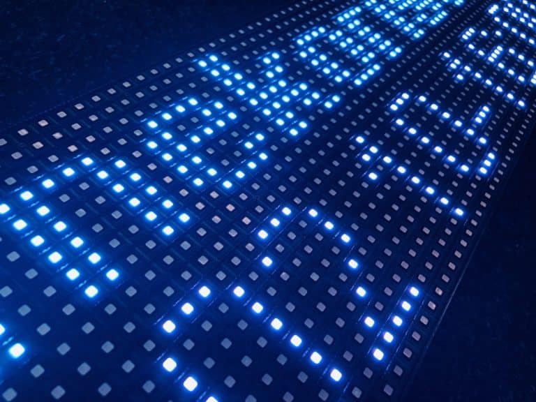 Direction and Amount of Free Parking Spaces LED Signs. AmpronLED software JSON file configuration by Ampron: team@ampron.eu