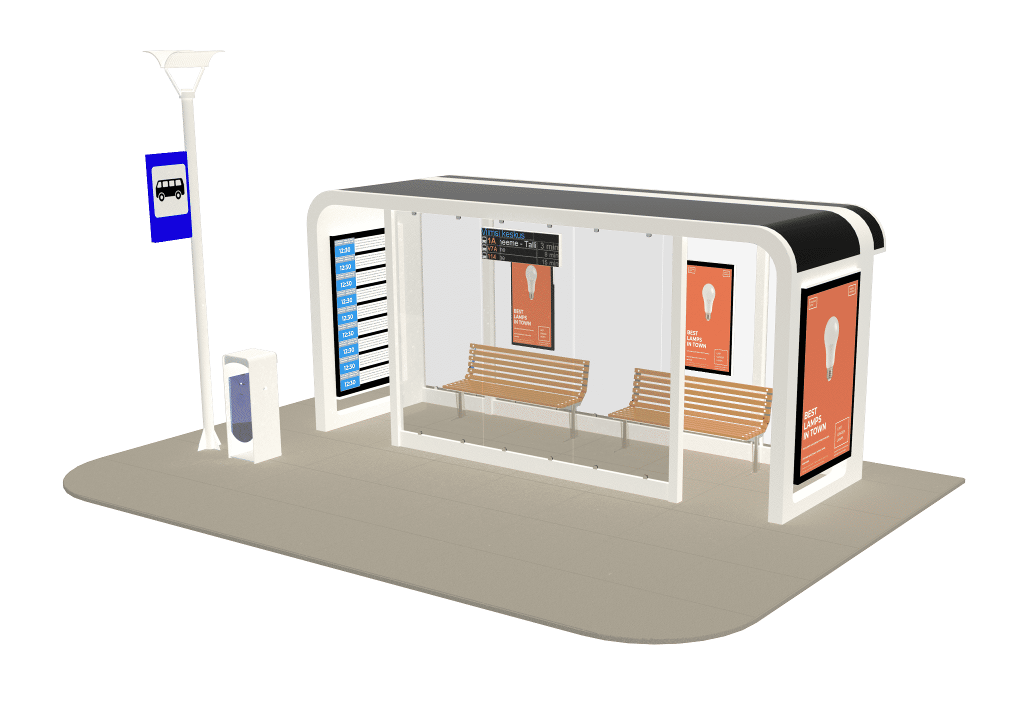 Ampron Smart City Bus Shelter Solution