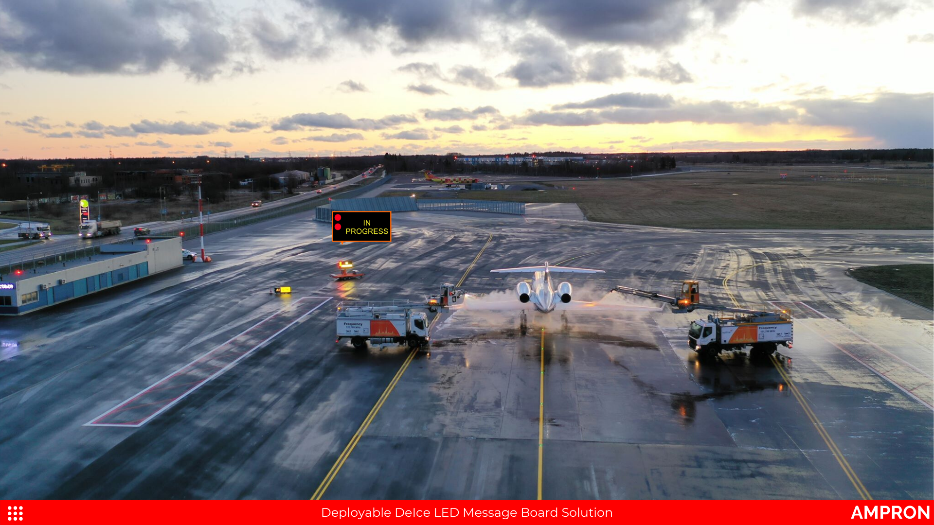 Deployable DeIce LED Message Board Solution at Tallinn Airport