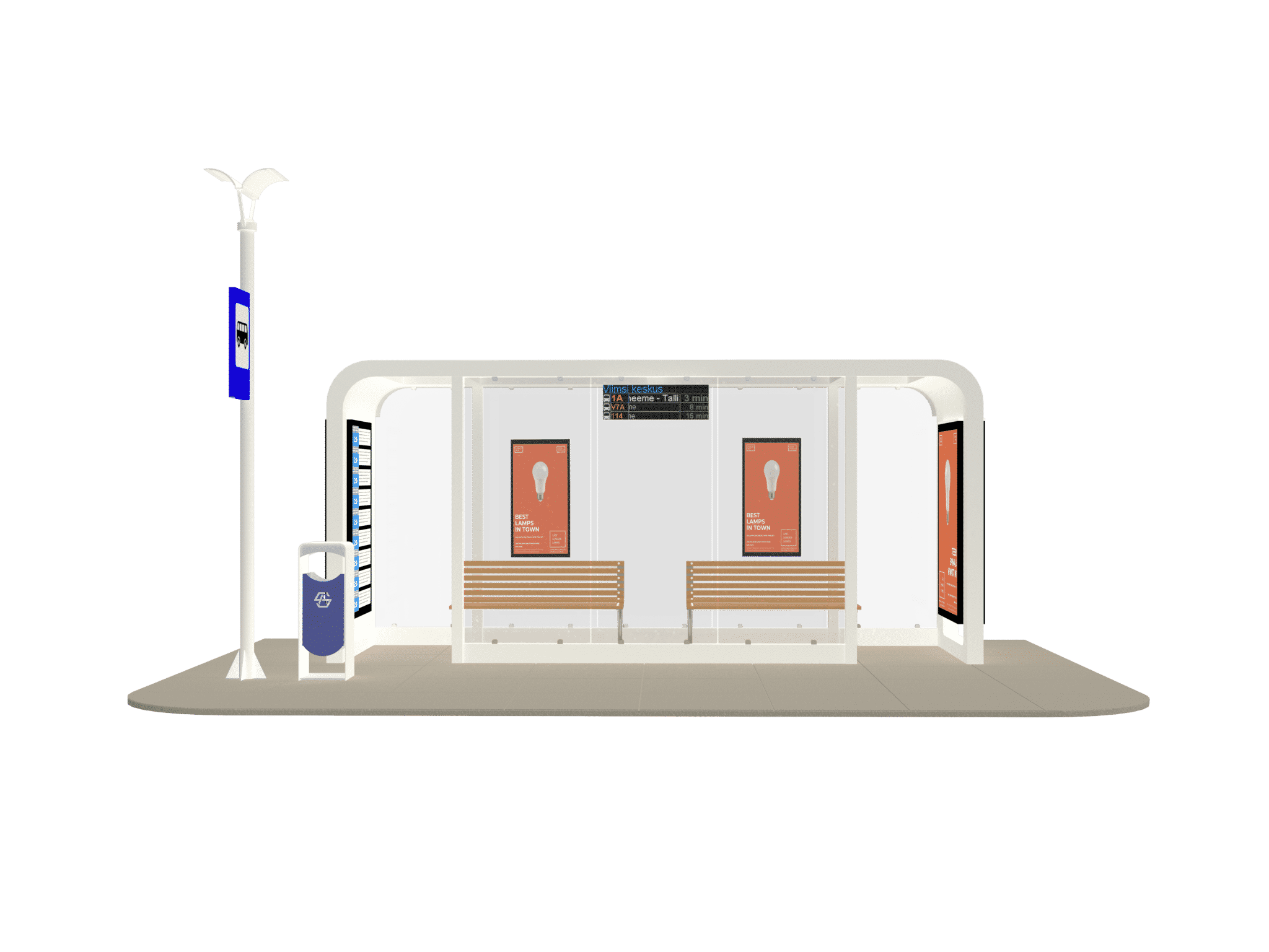 Ampron Smart City Bus Shelter Solution