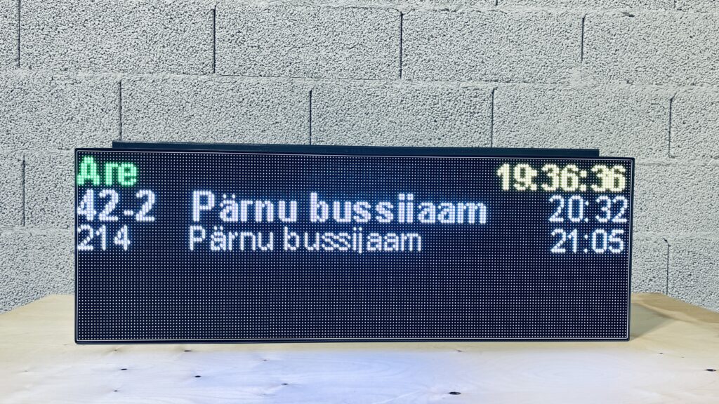 Bus Arrival LED Information Message Board