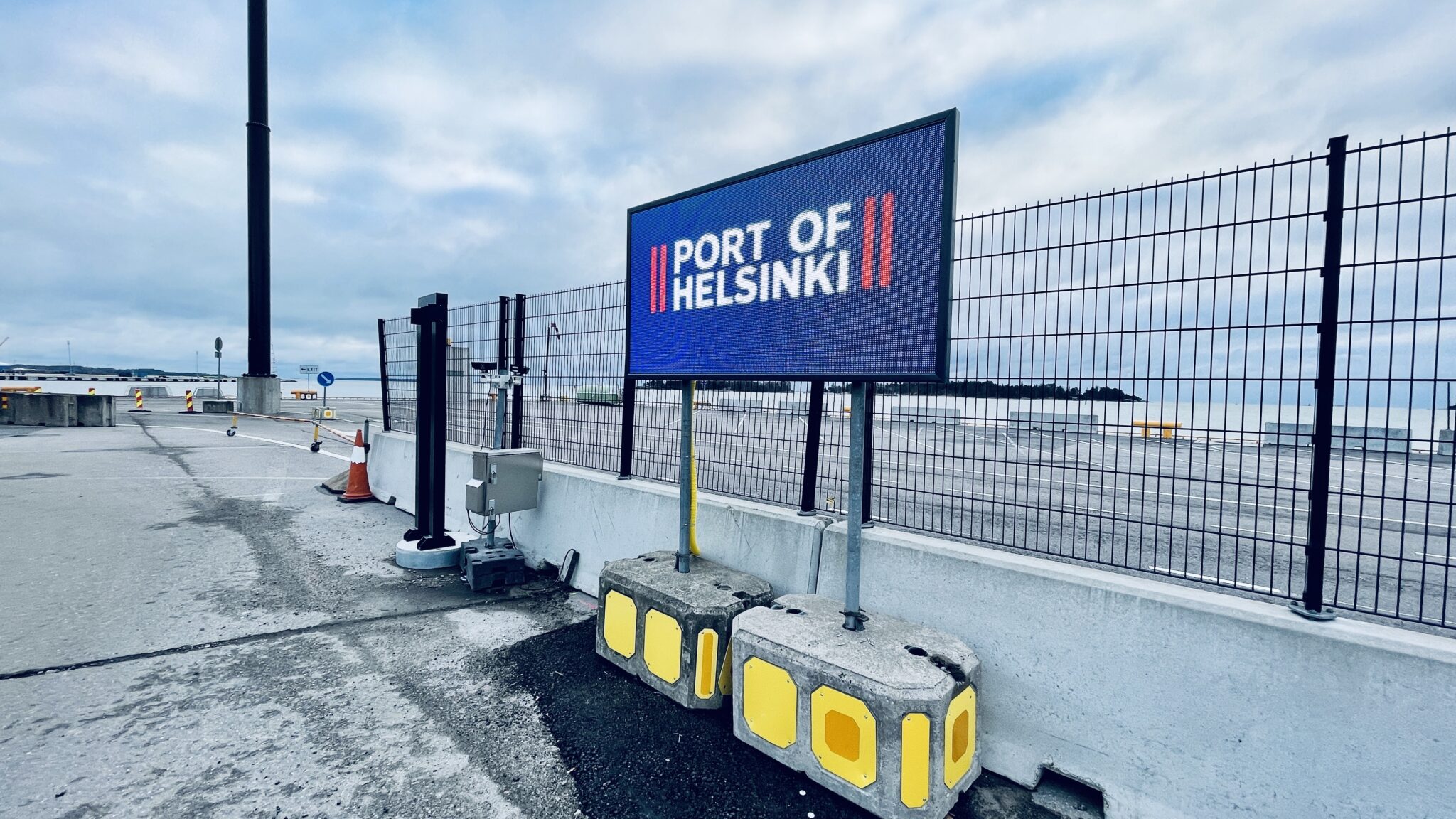Last Mile LED Digital Wayfinding improvement at Port of Helsinki in Finland