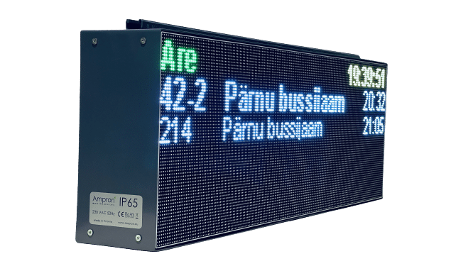 Full-matrix LED boards provide you with a rugged, reliable and modern passenger information solution with direct API pull communication