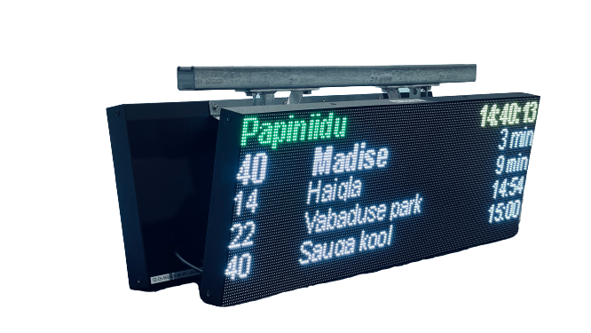 Full-matrix LED boards provide you with a rugged, reliable and modern passenger information solution with direct API pull communication